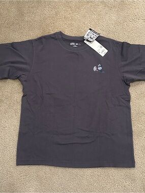 Labubu Graphic Tee - Dark Gray Short Sleeve Shirt